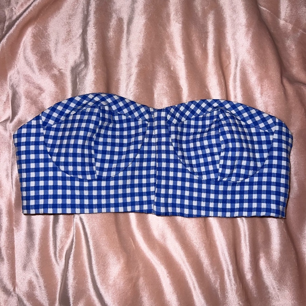 Zara blue/white corset top size M